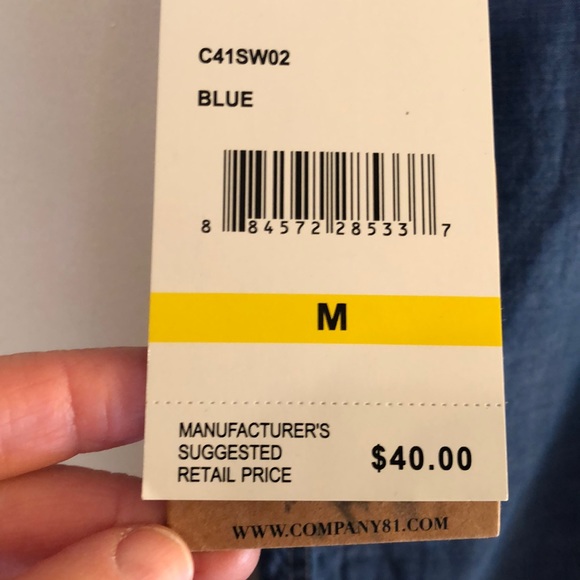 NWT chambray short sleeve button down shirt, M - Picture 5 of 5